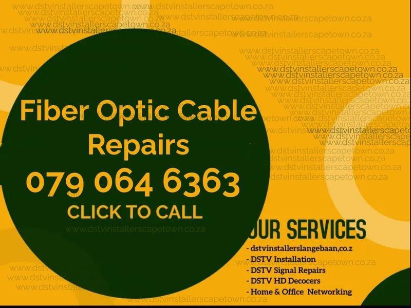 Fiber Optic Cable Splicing Repairs 079 064 6363 DSTV Installation Cape Town