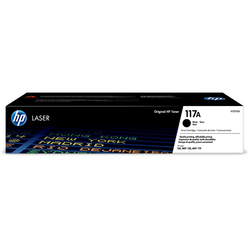 HP 117A Black Toner Cartridge 1,000 Pages Original W2070A Single-pack - Brand New