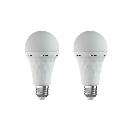 Gizzu - Everglow Screw-in Rechargeable Emergency LED Bulb - Pack of 2