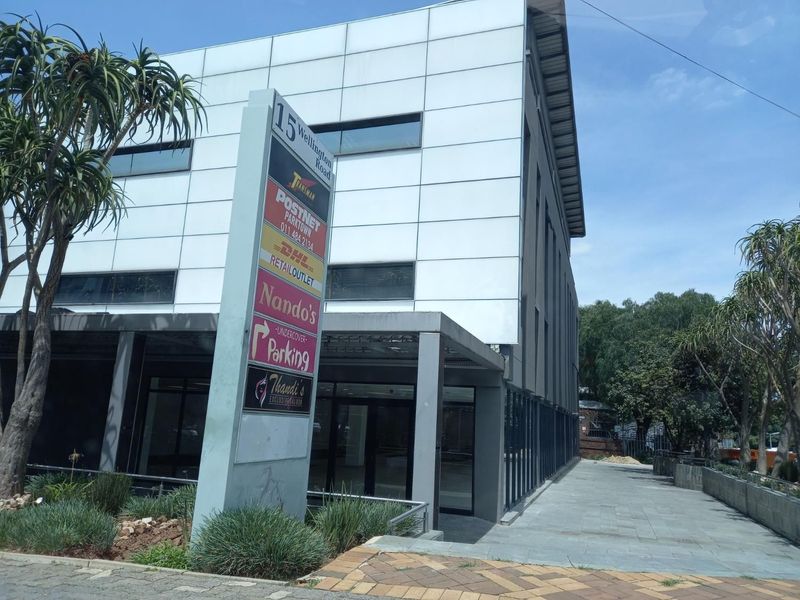 15 Wellington Rd, Parktown has retail space to let, the size available is 411m2 and 206m2