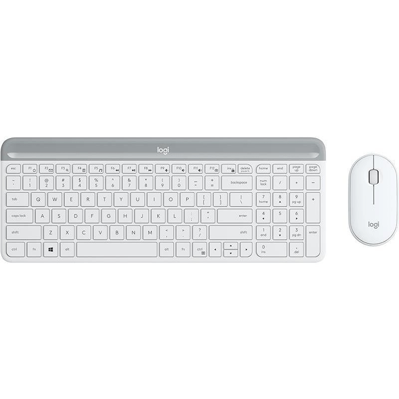 Logitech MK470 Slim Wireless Keyboard and Mouse Combo - White 920-009205 - Brand New
