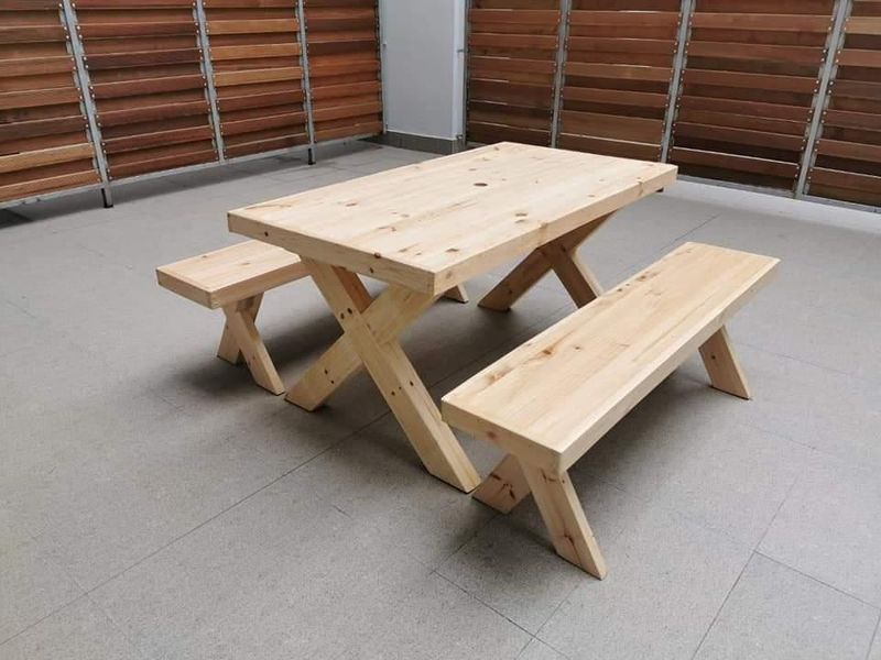 Indoor and Outdoor Crossed Leg Sets