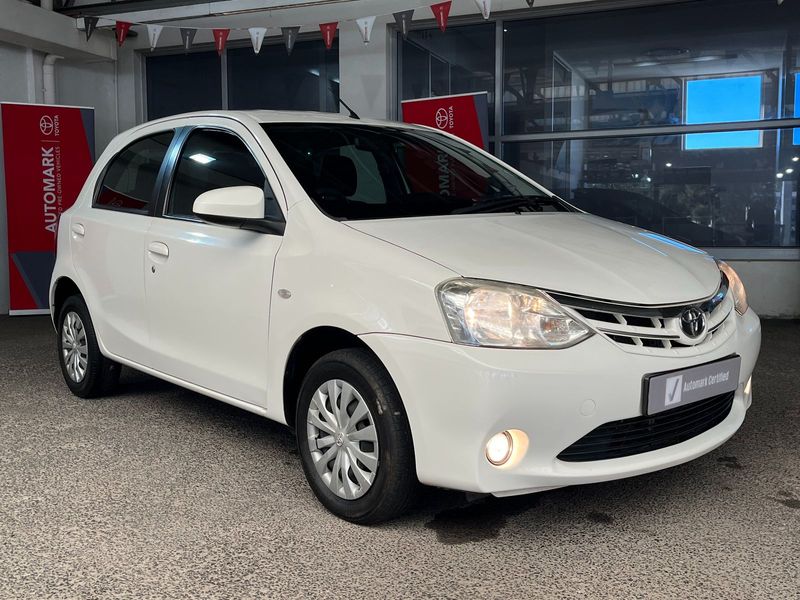 2016 Toyota Etios 1.5 Xs 5-Door, White with 91500km available now!