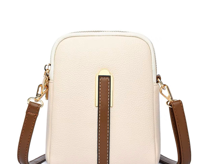 Gently Used Bellade Slater Compact Pebbled PU Leather Sling Pack Crossbody Bag - White - Women -