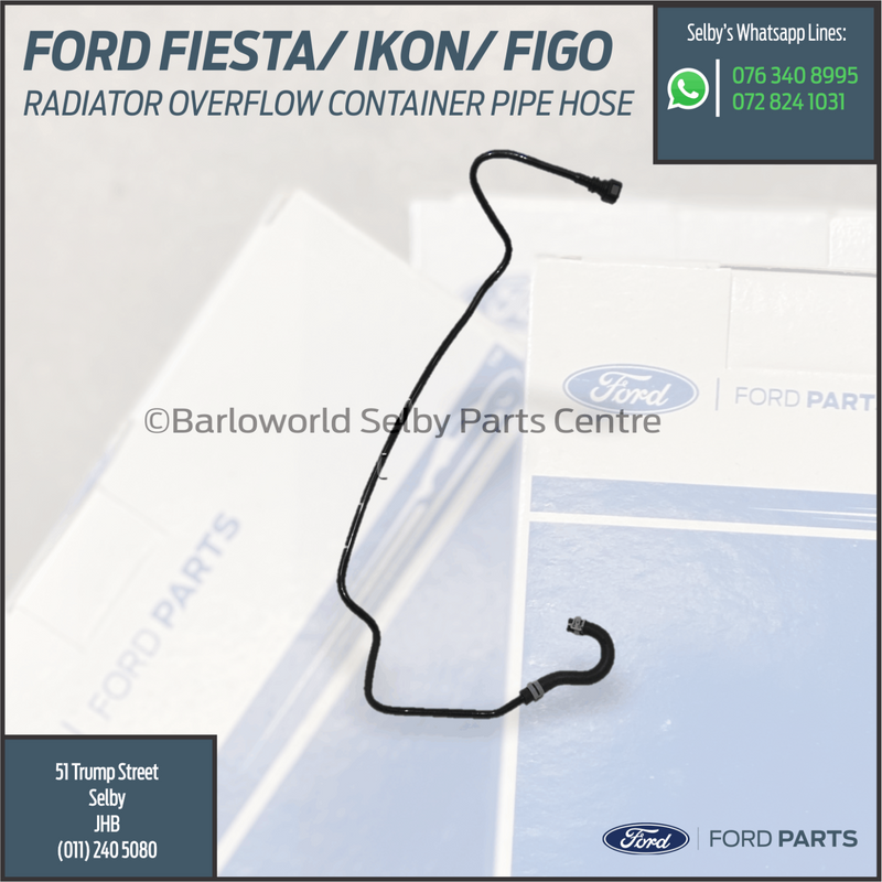 New Genuine Ford Fiesta, Figo, Ikon Radiator Overflow Container Pipe -Hose