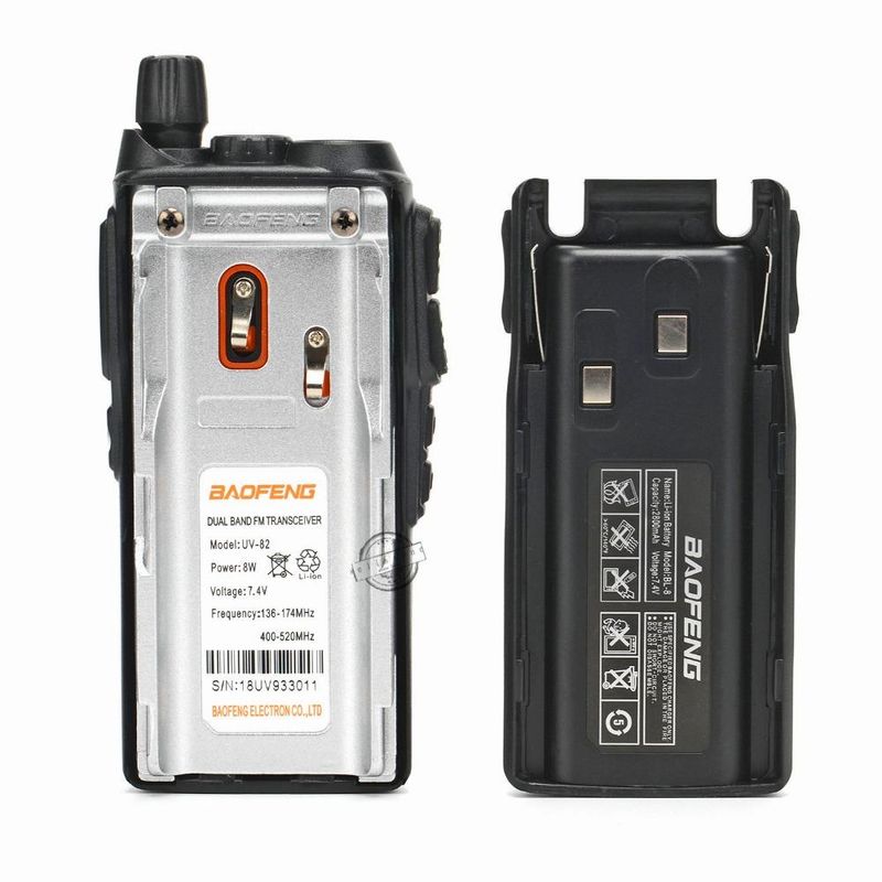 Long-range Two Way Radio Vhf Uhf Dual Band Handy Talky UV82 8W