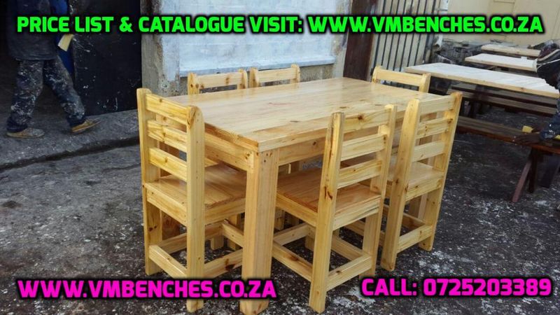 WOODEN CRAFTED BENCHES and TABLE FURNITURE SETS
