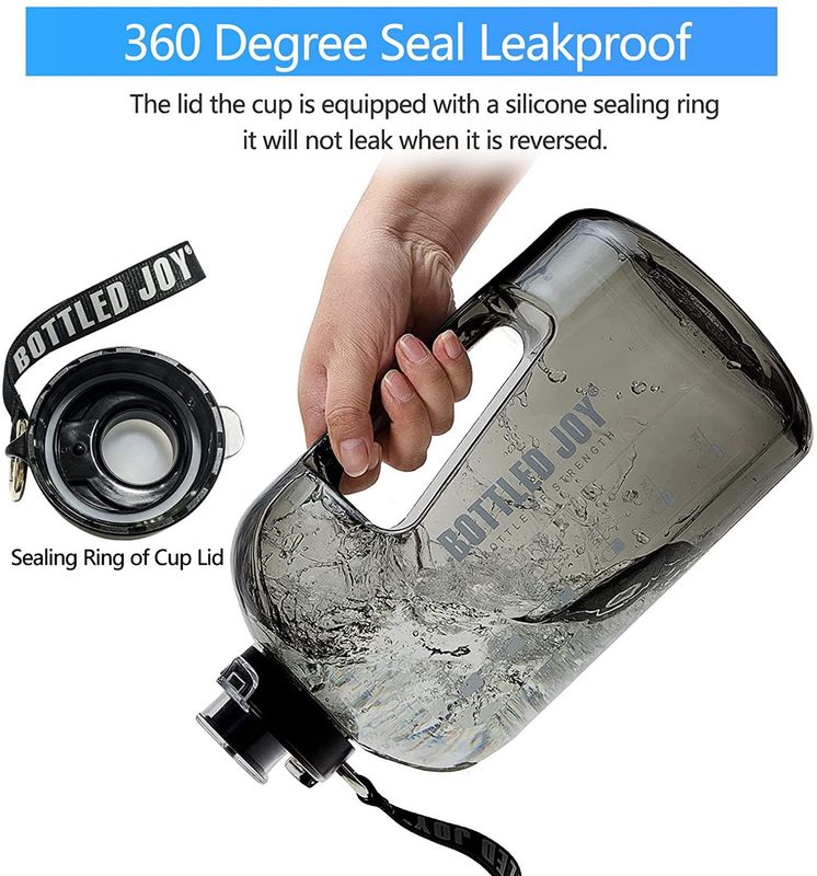 100% Leakproof 1.5L Motivation Water Bottle for Sports Plastic