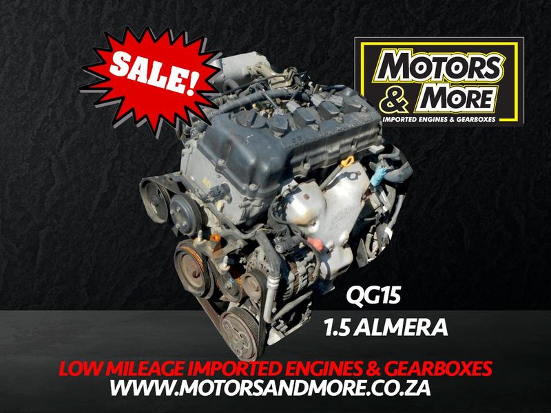 Nissan Almera QG15 1.5 Engine For Sale No Trade in Needed