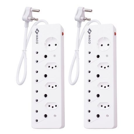 Waco - 8 Way Multiplug with Shutters - Pack of 2