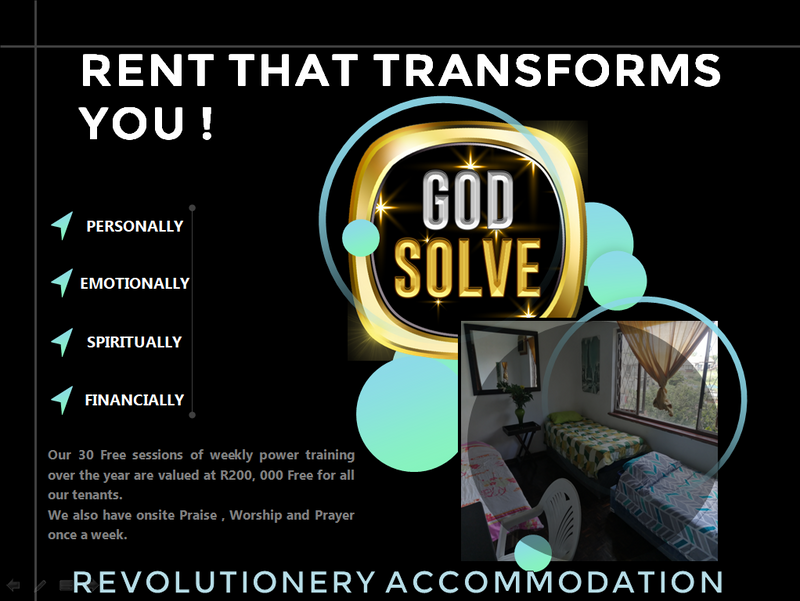 Godsolve Accommodation Durban. Mentors get you to work on every area of life of your life