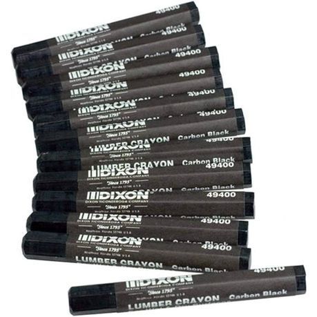 Jax - Hard Lumber Marking Crayons , Black (Set of 10)