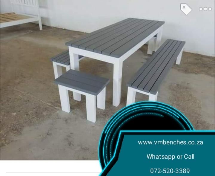 WOODEN BENCHES and TABLES SETS