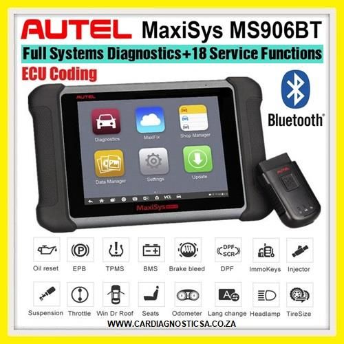 Autel Maxisys MS906BT Automotive Diagnostic Scan Tool with ECU Coding, Key Coding, Bi-Directional Co