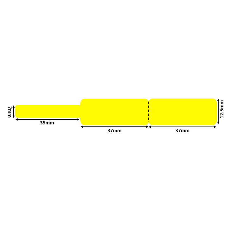 Niimbot - D11/D110 Thermal Label Roll - Cable Tag Yellow (65 labels)