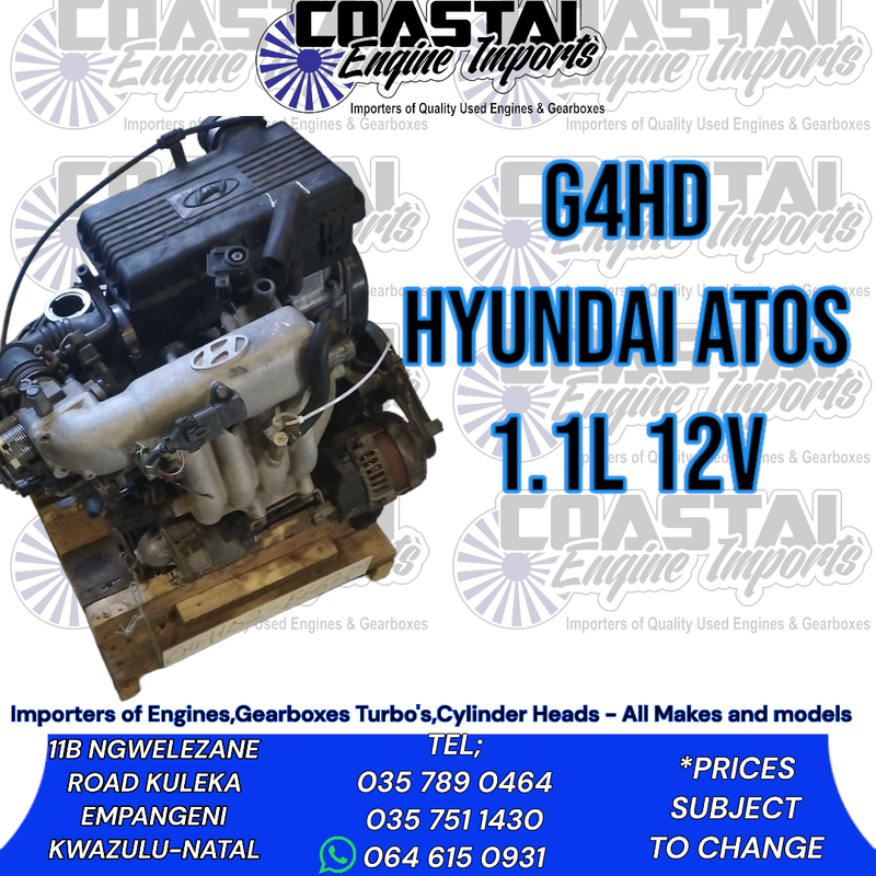 G4HD - Hyundai Atos 1.1L   12V Engine