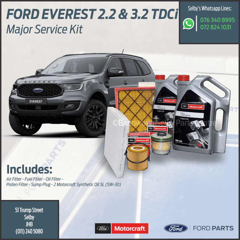 New Genuine Ford Everest 2.2 &amp; 3.2 TDCi Major Service Kit