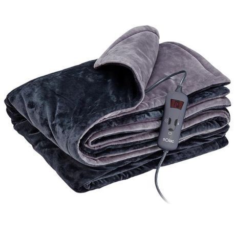 Solac - Electric Throw Over Blanket - Single Bed (160cm x 120cm) - 120W