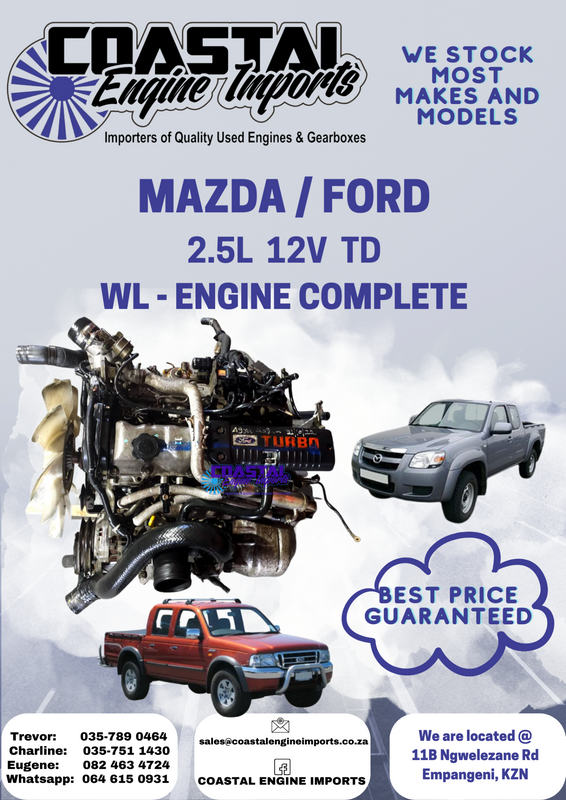 MAZDA/FORD 2.5L  12V TD/ WL ENGINE COMPLETE