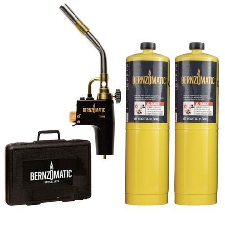 Bernzomatic - Max Heat Torch Kit with 2 x Pro-Max Cylinders and Carry Case