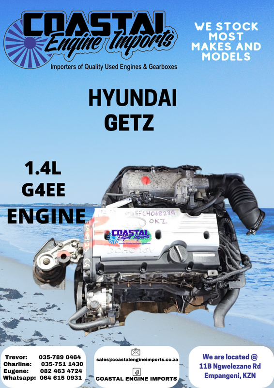 HYUNDAI GETZ 1.4L 16V PETROL - G4EE ENGINE COMPLETE