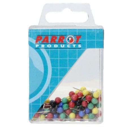 Parrot Map Pins Assorted - Pack of 100