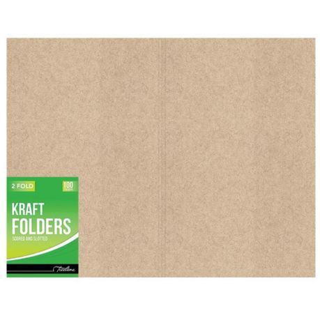 Treeline - Kraft Folders 190gsm 2 Fold - 3 Scored and Slotted 14 x 9 x 9&#34;