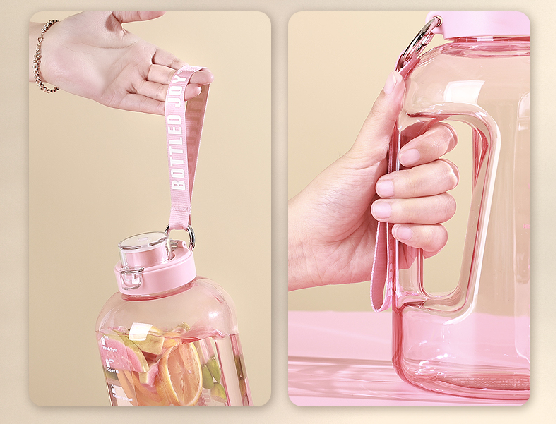 100% Leakproof 1.5L Motivation Water Bottle for Sports Plastic