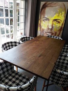Gunsmoke Oak Table