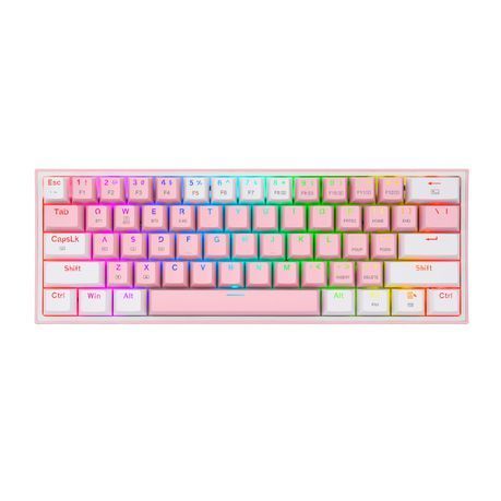 Redragon FIZZ Pro 61-Key RGB Mechanical Gaming Keyboard - Pink