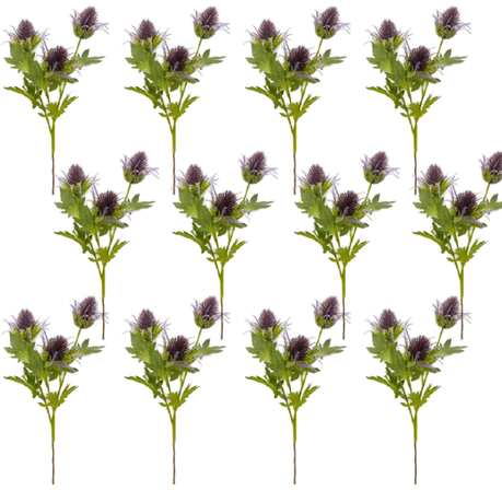 Toolhome Blossoms - Thistle (Pack of 12 Stems) - 67cm