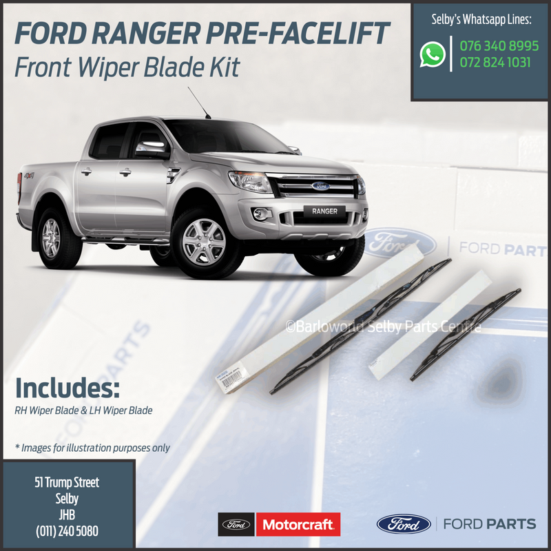 New Genuine Ford Ranger Pre-Facelift Wiper Blade Kit