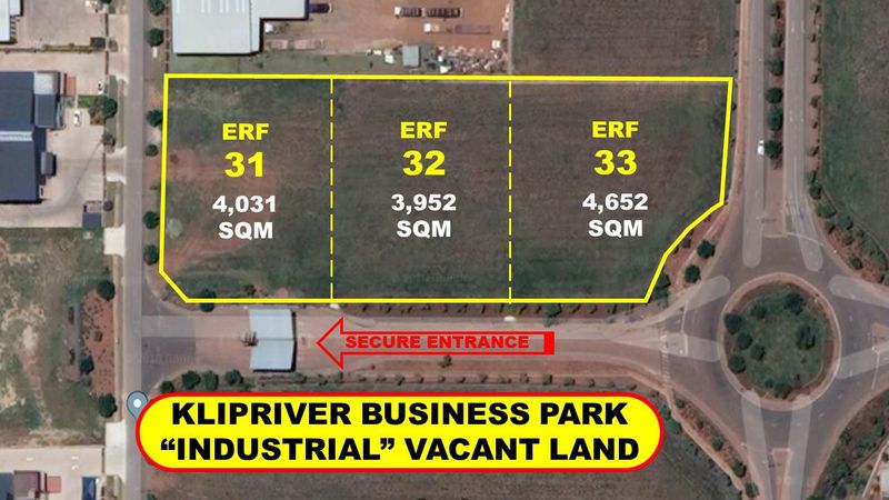 4,652 m2 STAND, SECURE INDUSTRIAL PARK (&#64; R550/SQM)