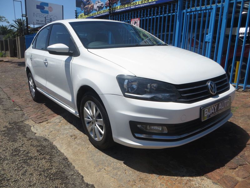 2017 Volkswagen Polo Sedan 1.6i Comfortline Tiptronic, White with 99000km available now!
