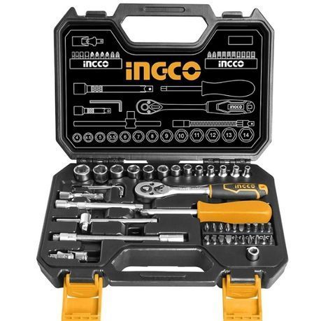 Ingco - Socket Set - 45 Piece 1/4-Inch Drive Socket Set