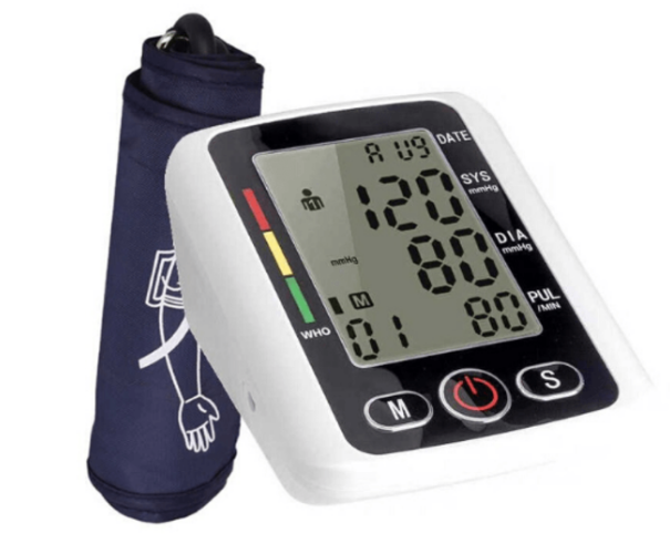 Nearly New Electronic Blood Pressure Monitor with Voice Control Microcomputer -