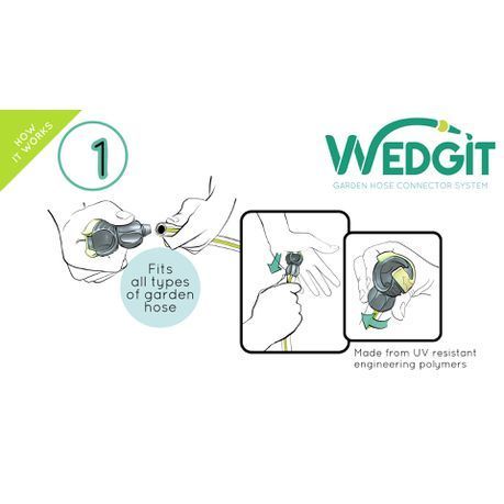Wedgit Premium Garden Hose 12mm (1/2&#34;) 20m 35bar with Connector Starter Set