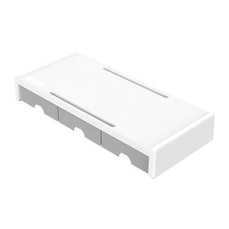 Orico 3 Drawer Monitor Stand Riser - White/Grey