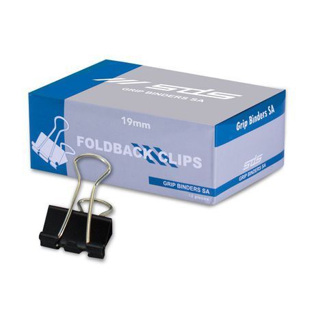 19mm Foldback Clips - Box of 12