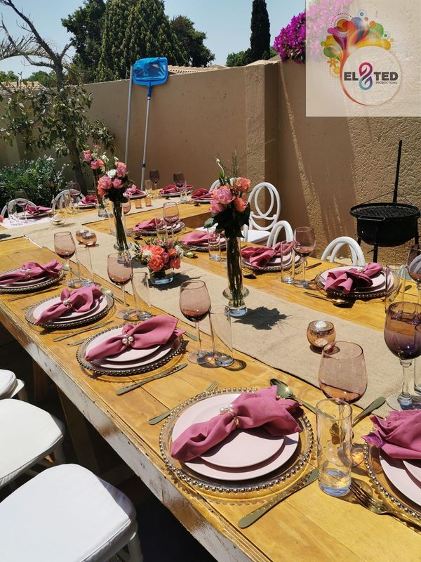 Equipment hire in Randburg, Northriding, Centurion for your weddings, baby showers, bridal showers