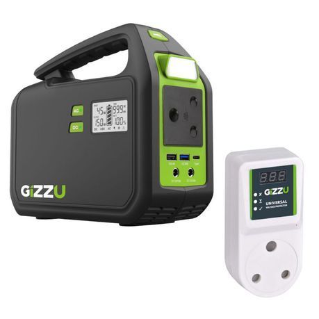 Gizzu- 242Wh Portable Power Station with Universal Voltage Protector Plug