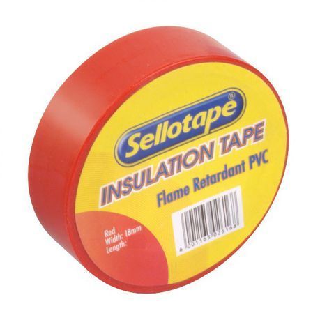 Sellotape Insulation Tape 18mm x 20m Red