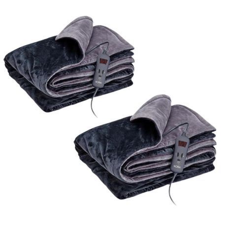 Solac - Electric Throw Over Blanket - Single Bed(160cm x 120cm) - Pack of 2