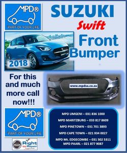 Suzuki Swift 2018 Onwards - Front Bumper Now Availible!!! Call Now For This And Much More