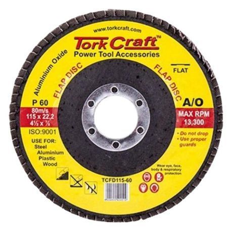 Tork Craft - Flap Sanding Disc 115mm 60 Grit - Pack of 10