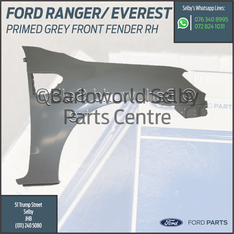 New Genuine Ford Everest, Ranger Primed - Grey Front Fender Rh