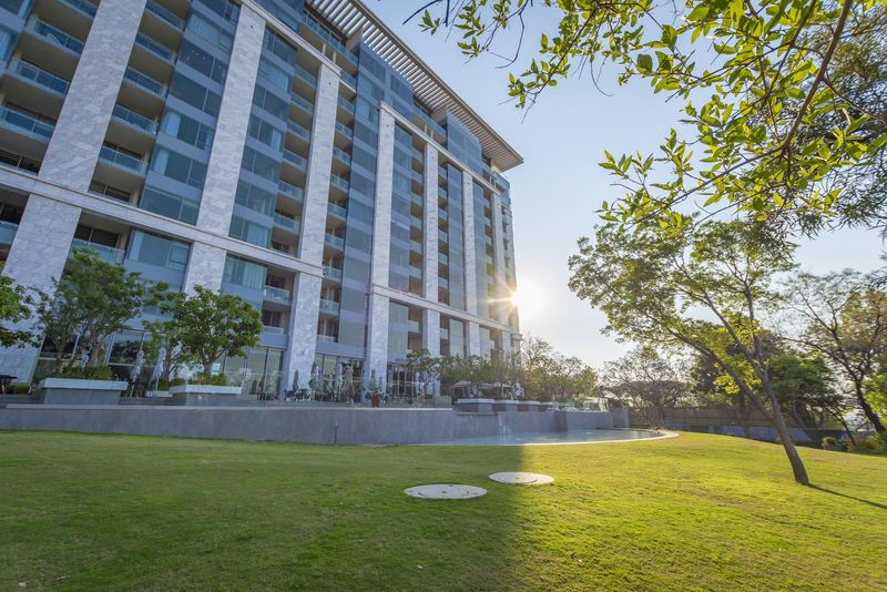 With views of Sandton Skye, generously sized, exclusive 2-bed 2.5-bath apartment in Sandhurst
