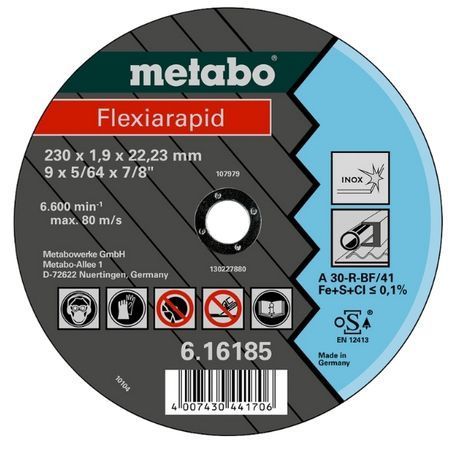 Metabo - Cutting Disc / Flexiarapid 230X1.9X22.23 INOX, TF 41