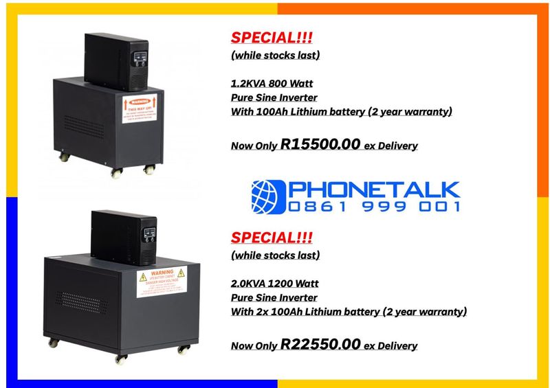 Load Shedding system /Batteries/ Inverters/ Solar inverters/ direct importers. Countrywide