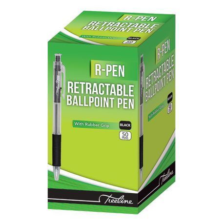 Treeline - Retractable Ballpoint Pen Black R-Pen - Box of 50